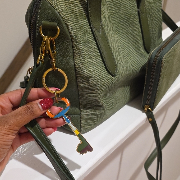Fossil Green Satchel and Wallet Set - Picture 2 of 4